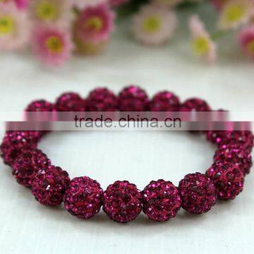 Charming Shamballa Bracelet, Shamballa Clay Rhinestone Pave Beadings Bracelet