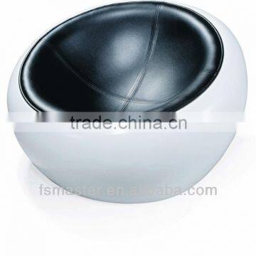 Fiberglass Fashion Design Hot Designpu Leather Orange/black Color Modern Fashion Ball Egg Chair photo-2
