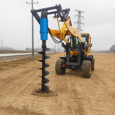 Excavating and Renovating Spiral Drilling Rig Tree Pit Machine Spiral Pile Driver Rotary Drill photo-3