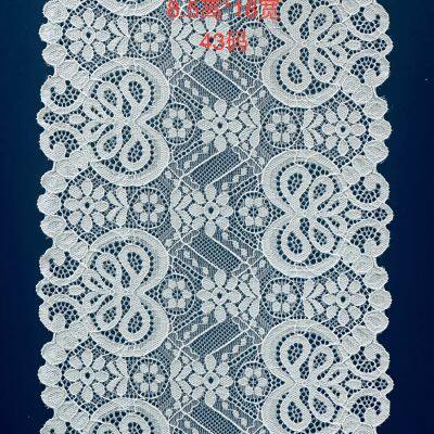Wholesale Stretchy Lace Ribbon Elastic Trim Fabric With Floral Pattern for Bridal Wedding Decorations Sewing DIY Making and DIY Crafts photo-4