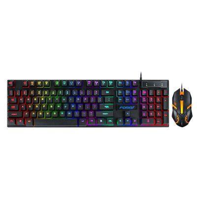 Newest FV-Q305S mechanical gaming keyboard and mouse sets wired glow waterproof computer keyboard mouse combo