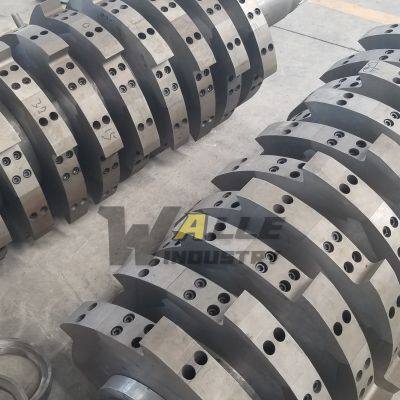 Recycling Machine Scrap Metal Two Shaft Shredder Tire Tyre Plastic Pp Shredder Recycling Machine Line photo-2