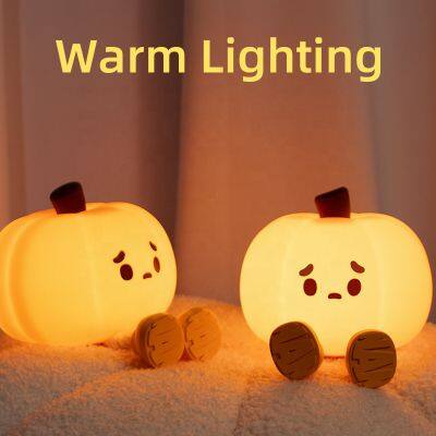 Hot Sale Children's Room Sleep Silicone Pat Pumpkin Light Halloween Atmosphere Decoration Creative Gift Night LightNight Light photo-5