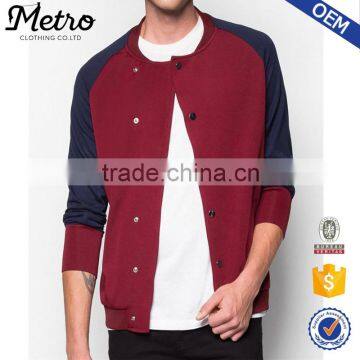 2017 Raglan Sleeve Contrast Color Men's Varsity Jackets