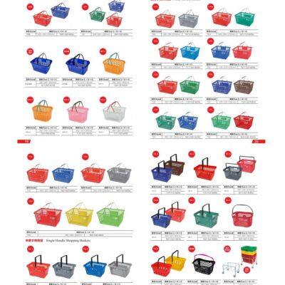 Plastic Grocery Basket for Hypermarket Supermarket Shopping Basket With Telescopic Handle With Wheels Plastic Crate photo-3