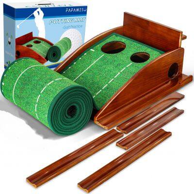 Golf Green Putter-Trainer Green Indoor Golf Putting Mat Training Aids Mini Golf Carpet photo-2