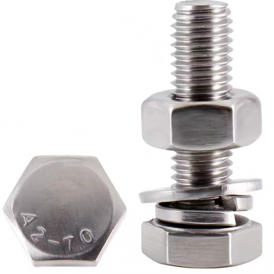 304 Stainless Steel Screw 316 External Hexagon Bolt 201 Full Thread Stud German Standard DIN933 photo-4