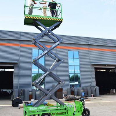 Hydraulic Lift Platform Elevating Work Platform Mobile Tricycle Electric Scissor Lift photo-3