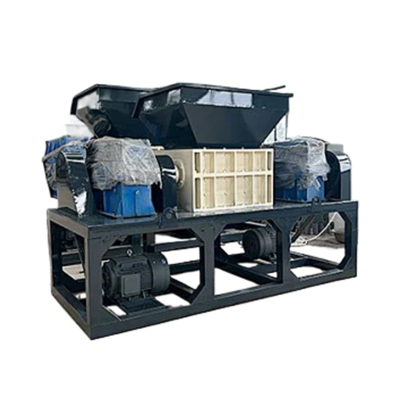 Heavy-Duty Double Shaft Shredder for Wood Pallet Recycling up to 500kg/hr