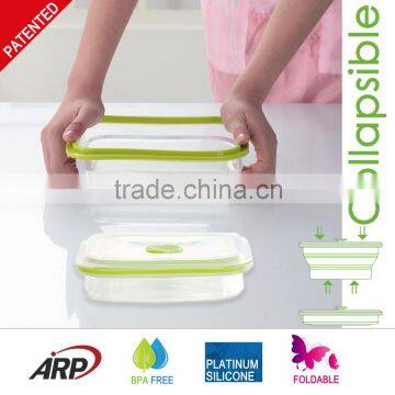 500ml Round shape Collapsible Silicone Food Container