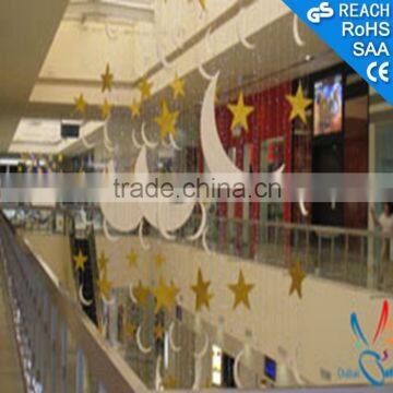 New Design Hanging Ramadan Moon and Star Atrium Decoration for Shopping Mall