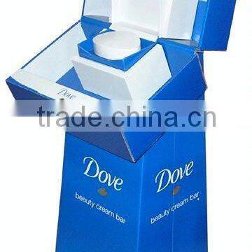 corrugated DOVE cosmetics display stand