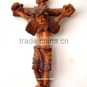 Ceramic Crucifix Cross Peru