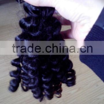 top 6a quality factory cheap price 8-28inch #1b romance curl virgin peruvian aunty funmi hair