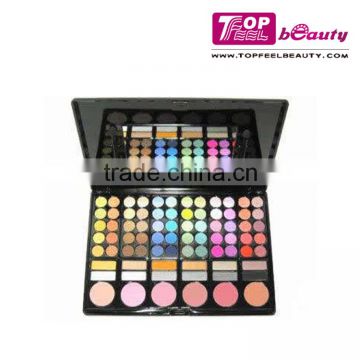 78 Colors oem eyeshadow blush palette with brush and mirror