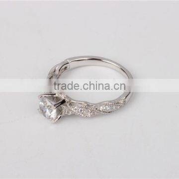 2016 Latest Design 18k Gold Plated 925 Silver Diamond Ring Wholesale photo-2