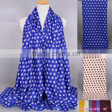 Bulk Selling Fashion Cute Cotton Viscose Wave Polka Dot Scarf Shawl