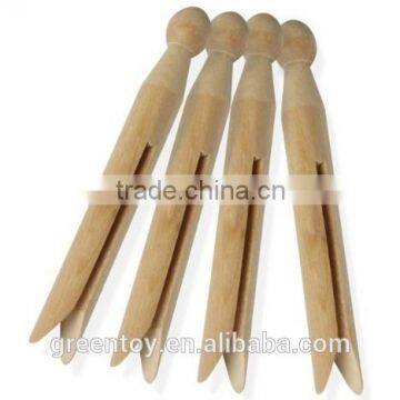 Traditional Wood Clothespins Natural Unfinished Wood block