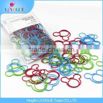 Eco-Friendly Office School Supply Factory Produced Promotinoal Custom Flower Mouse Head Cartoon Shape Paper Clips