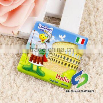 Eco-friendly factory custom 3d soft rubble fridge magnet