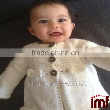 Super Fine Cashmere Infant Bow Cardigan