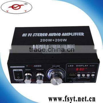 Mini Professional Music Amplifier YT -699D Support MP3 Micro SD/USB/TF Card/ Remote Control