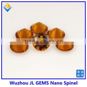 wholesale synthetic Round Yellow Citrine Nano Spinel