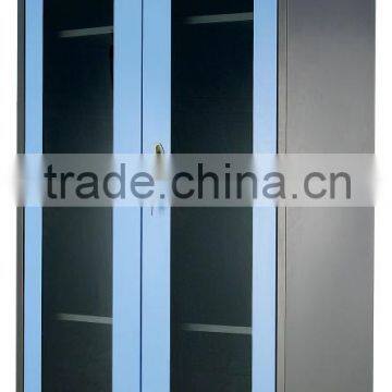 4 Layer Steel Bookcase With Glass Door