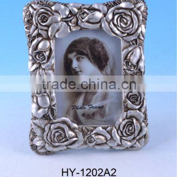 Polyresin photo frame,antique rose design