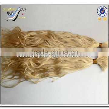 Wholesale brazilian hair bulk blonde bulk hair for wig making