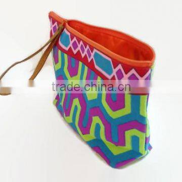 Neon canvas bag Atzec Cosmetic clutch bag