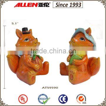 5.1" factory direct wholesale resin fox figurine