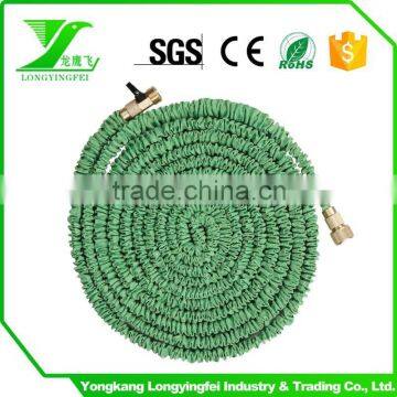 Stretch Garden Water Hose ,High Quality rubber water hose with brass fitting