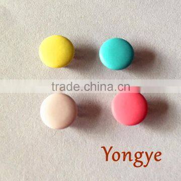 Top Design spray painting cap prong ring snap button for baby clothes