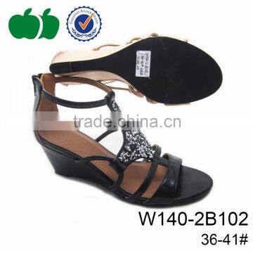 Latest high quality summer fashion lady wedge sandal