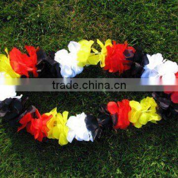 white orchid flower lei