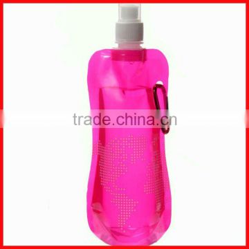 480ml plastic easy taking water bottle with carabiner