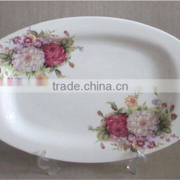 modern porcelain plate plain white