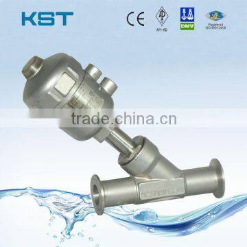 2000Y-J684F-16R Stainless Steel Pneumatic Clamp Angle Seat Valve With SS Head SS304 SS316