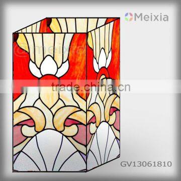 GV13061811 tiffany style stained glass vase for home decoration