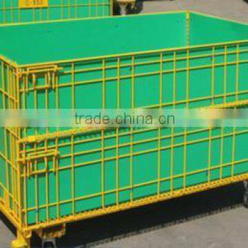 PVC coated industry foldable metal wire mesh storage cage