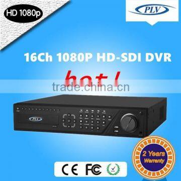 PLV Professional Full Hd 1080P HD SDI H 264 CCTV 16 channel dvr