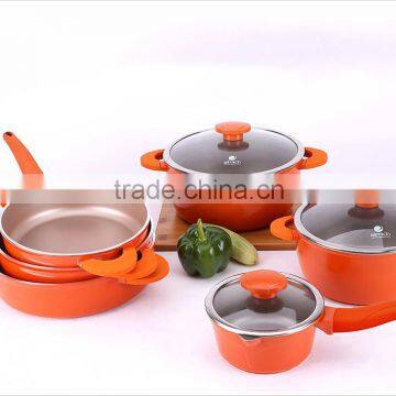 Non-stick Die Casting Forging Aluminm Fry Pan Set Risoto Elmich S-09