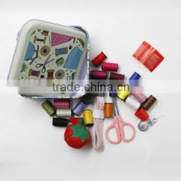 Wholesale Premium Quality Home Sewing Tin Box Portable sewing kit