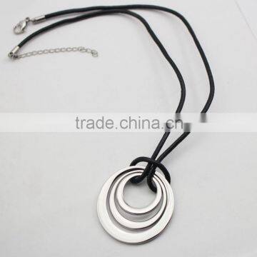 Handmade Stainless Steel Circle Pendant Necklace photo-3