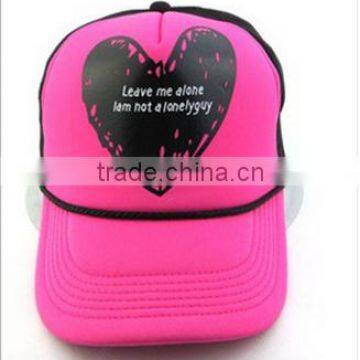 Wholesale Printed Trucker Mesh Cap Cute Pink Girls Mesh Trucker Cap