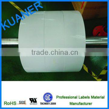 White PET sticky labels blank jump roll / removable adhesion stickers label