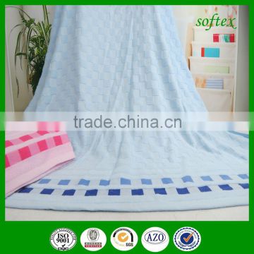 cotton queen size terry towel blanket for russia market