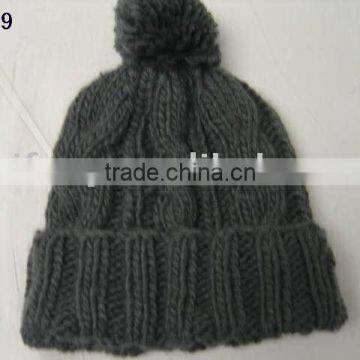 knitting hat grey