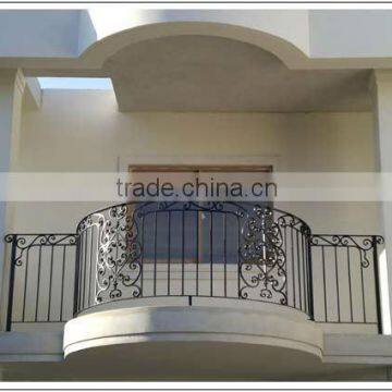 newest black wrought iron balcony fence design